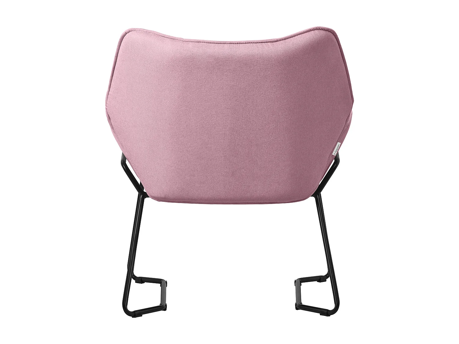 Chaise longue ML-Design rose, chaise de relaxation avec housse en lin et lin en métal noir