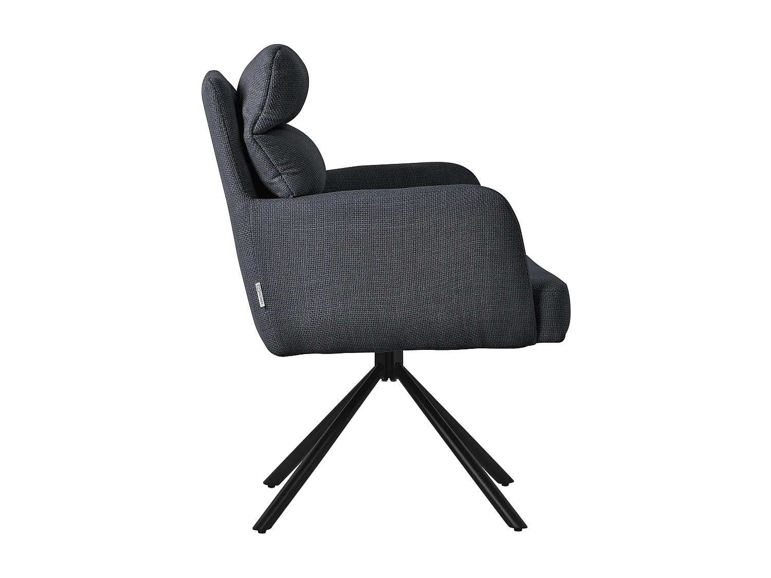 ML-Design Silla de Comedor Antracita, Posición Coche Giratoria