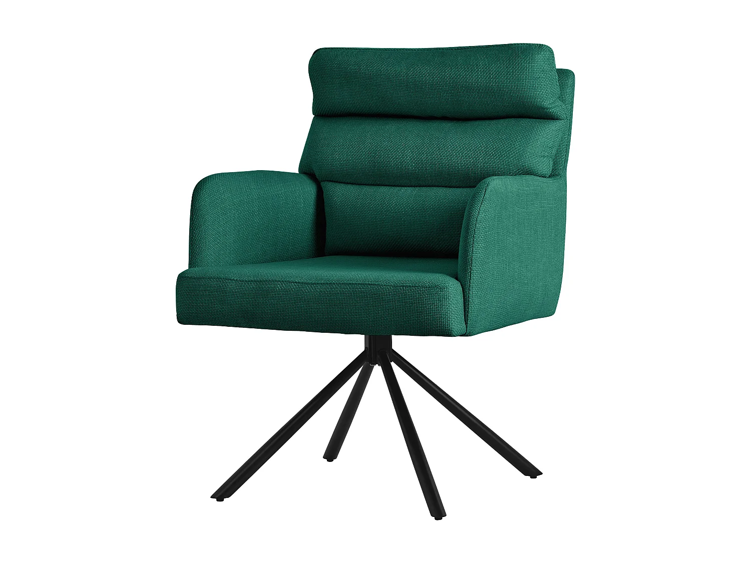 ML-Design Silla de Comedor Verde Oscuro, Posición Carros Giratorios