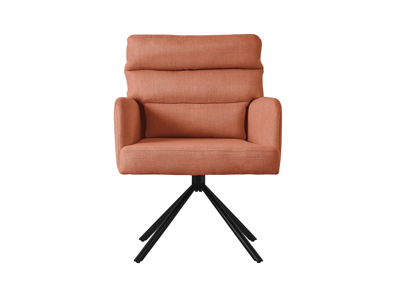 ML-Design Sillas de comedor giratorias, set de 2, naranja, Sillas de salón con reposabrazos y respaldo