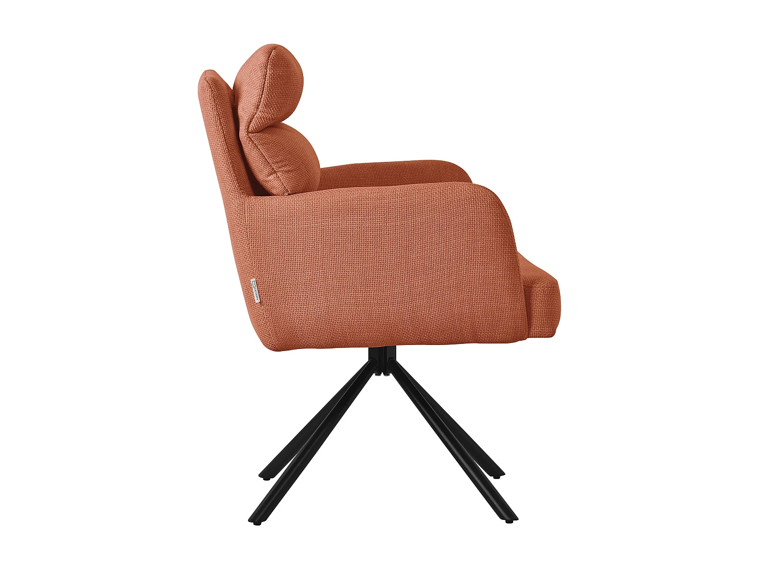 ML-Design Sedie da pranzo girevoli, set di 2, arancione, Sedie lounge con braccioli e schienale