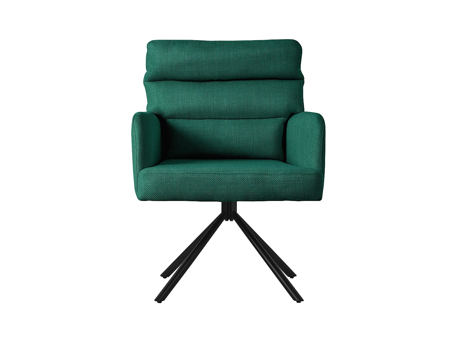 ML-Design Sedie girevoli da pranzo, set di 2, verde scuro, Sedie da salotto con braccioli e schienale