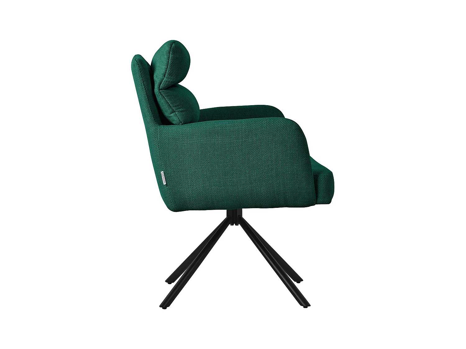ML-Design Sedie girevoli da pranzo, set di 2, verde scuro, Sedie da salotto con braccioli e schienale
