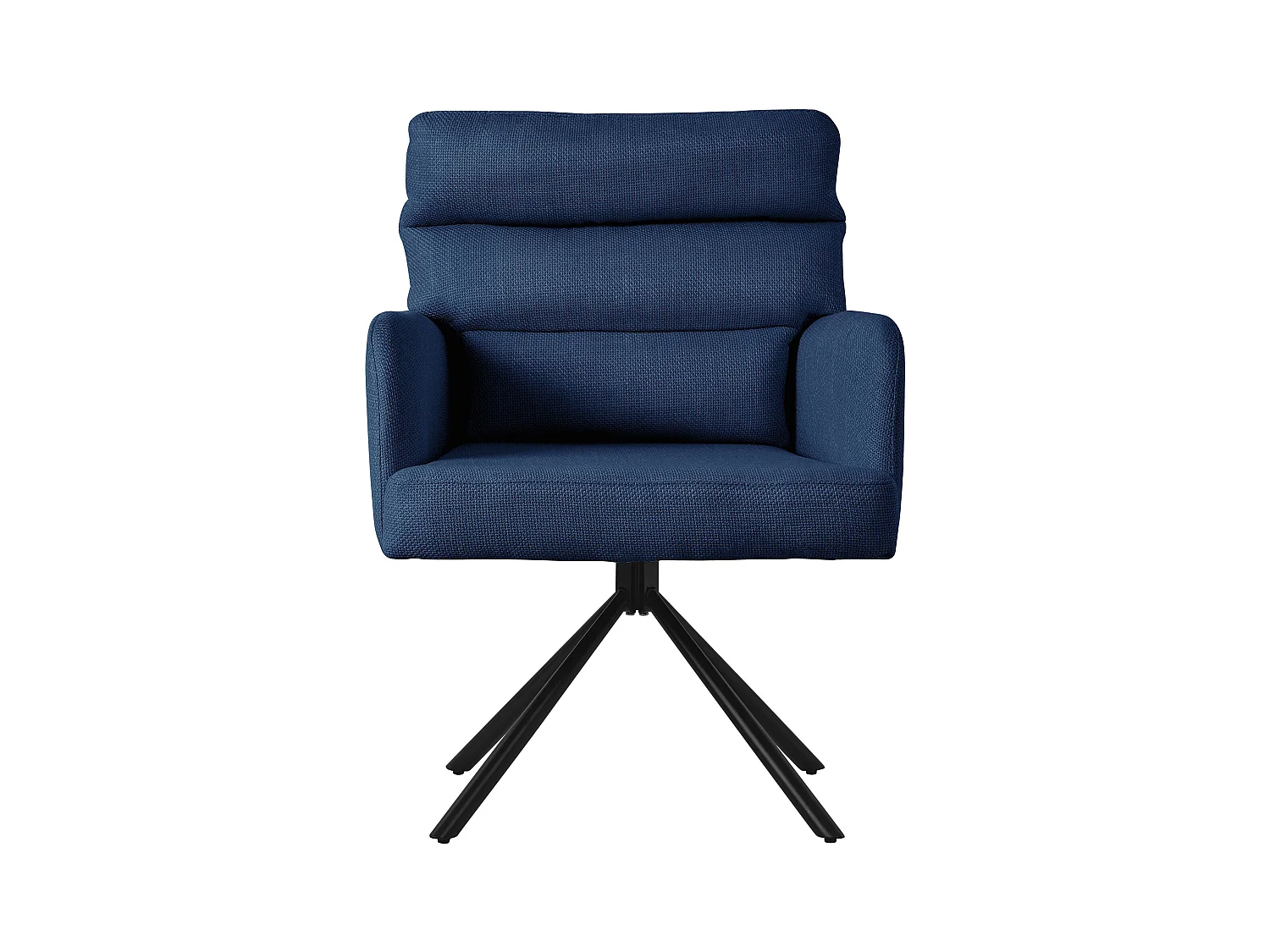 ML-Design Chaises de salle à manger pivotantes, set de 2, bleu foncé, chaises de salon avec accoudoirs et dossier