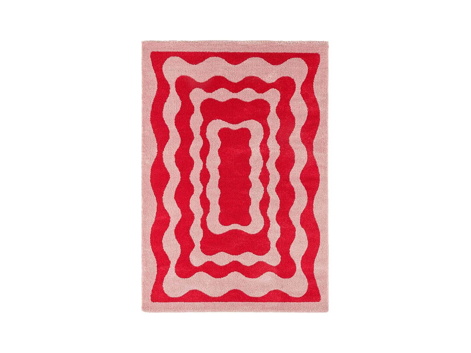 Tapis intérieur à poils longs Swing 382 rouge 160 x 230 cm