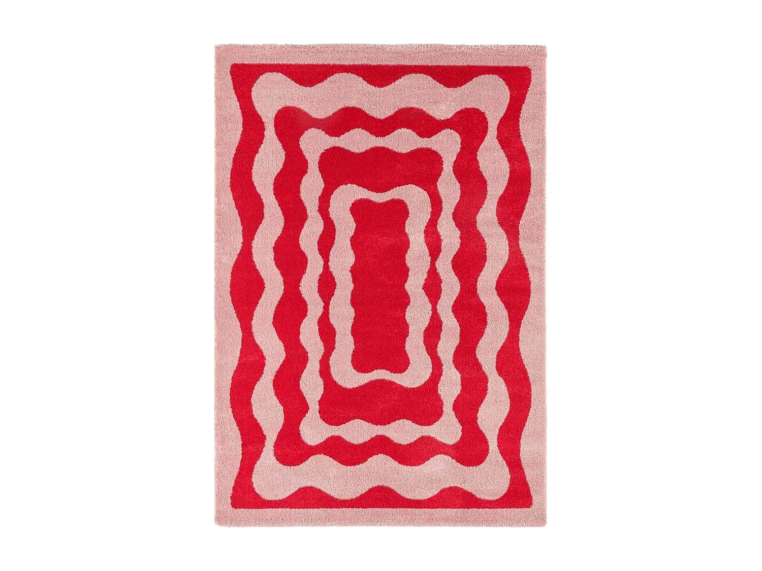 Tapis intérieur à poils longs Swing 382 rouge 160 x 230 cm