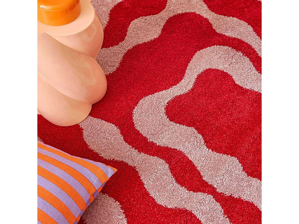 Tapis intérieur à poils longs Swing 382 rouge 160 x 230 cm