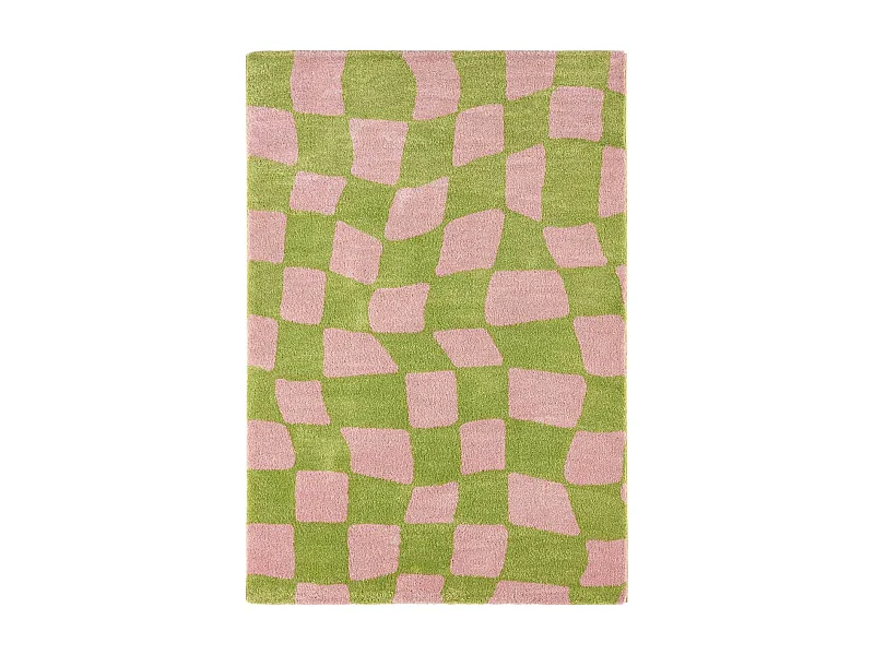 Tapis intérieur à poils longs Swing 383 vert 120 x 160 cm