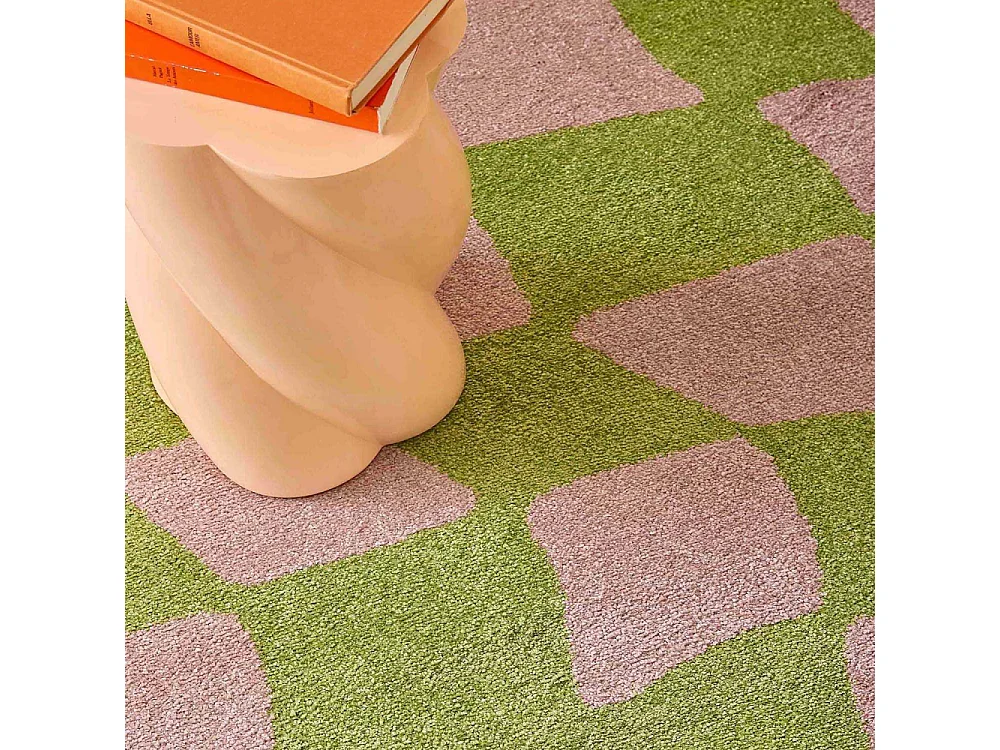 Tapis intérieur à poils longs Swing 383 vert 120 x 160 cm
