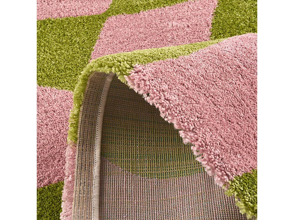 Tapis intérieur à poils longs Swing 383 vert 120 x 160 cm