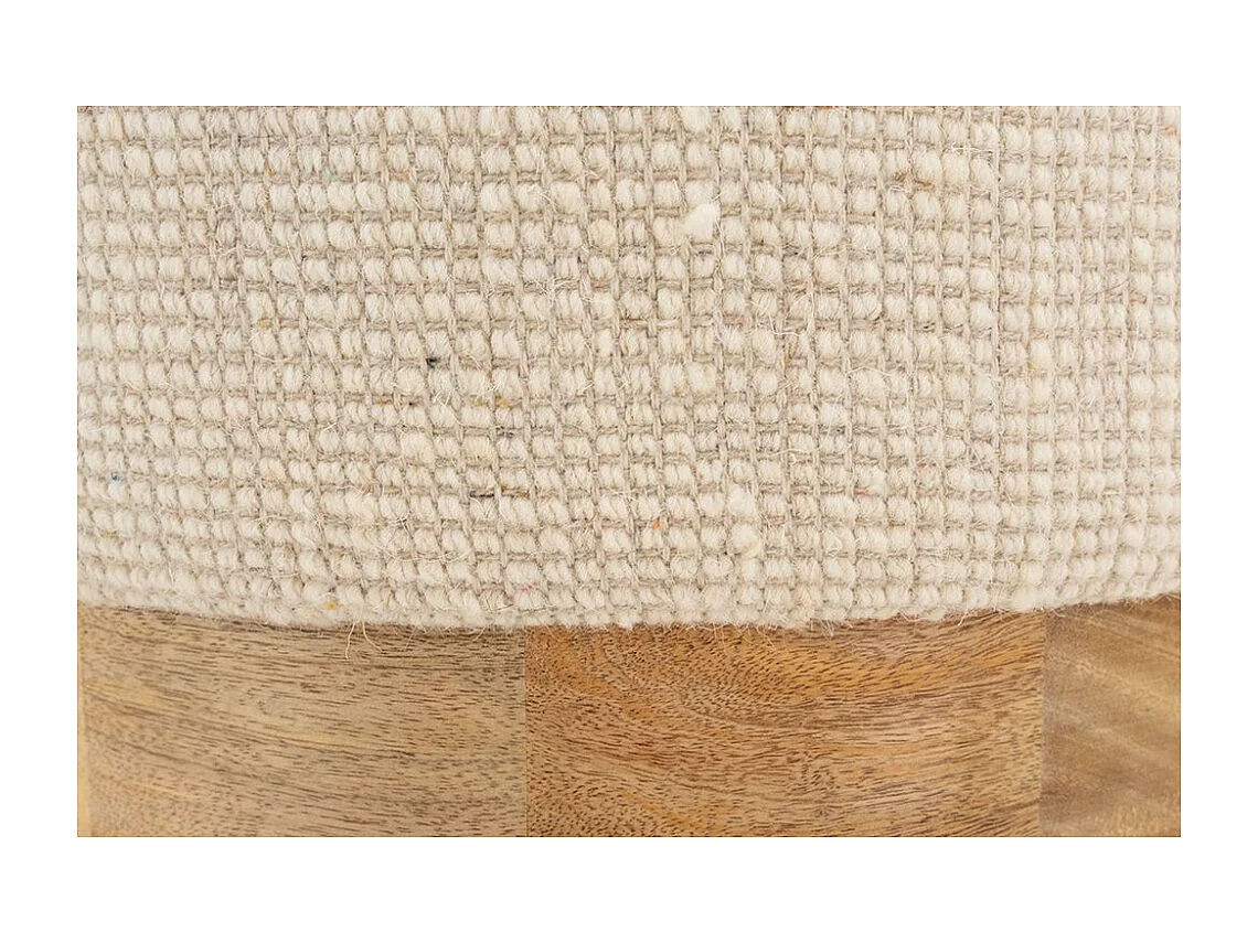 Pouf en laine pied Manguier