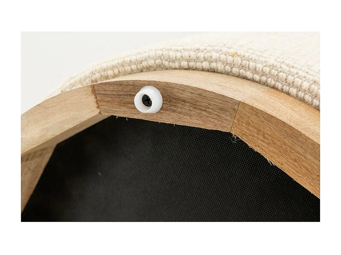 Pouf en laine pied Manguier