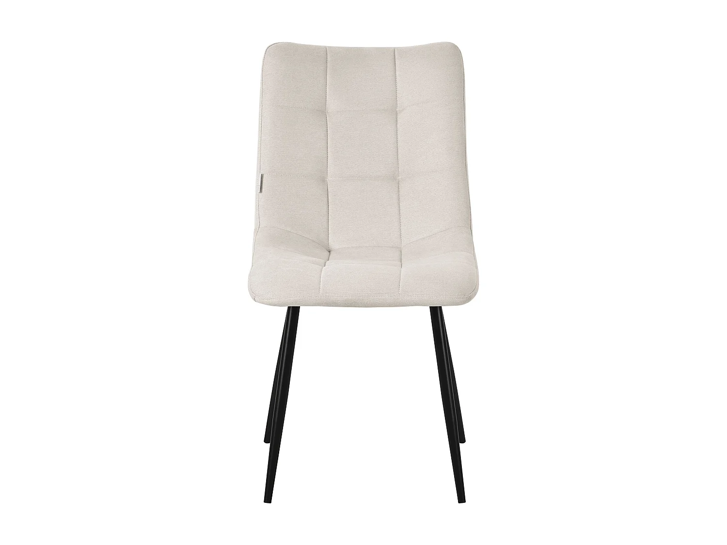 ML-Design Silla de comedor juego de 6 piezas Beige, Silla de salón con tapicería de tela y patas de metal negro