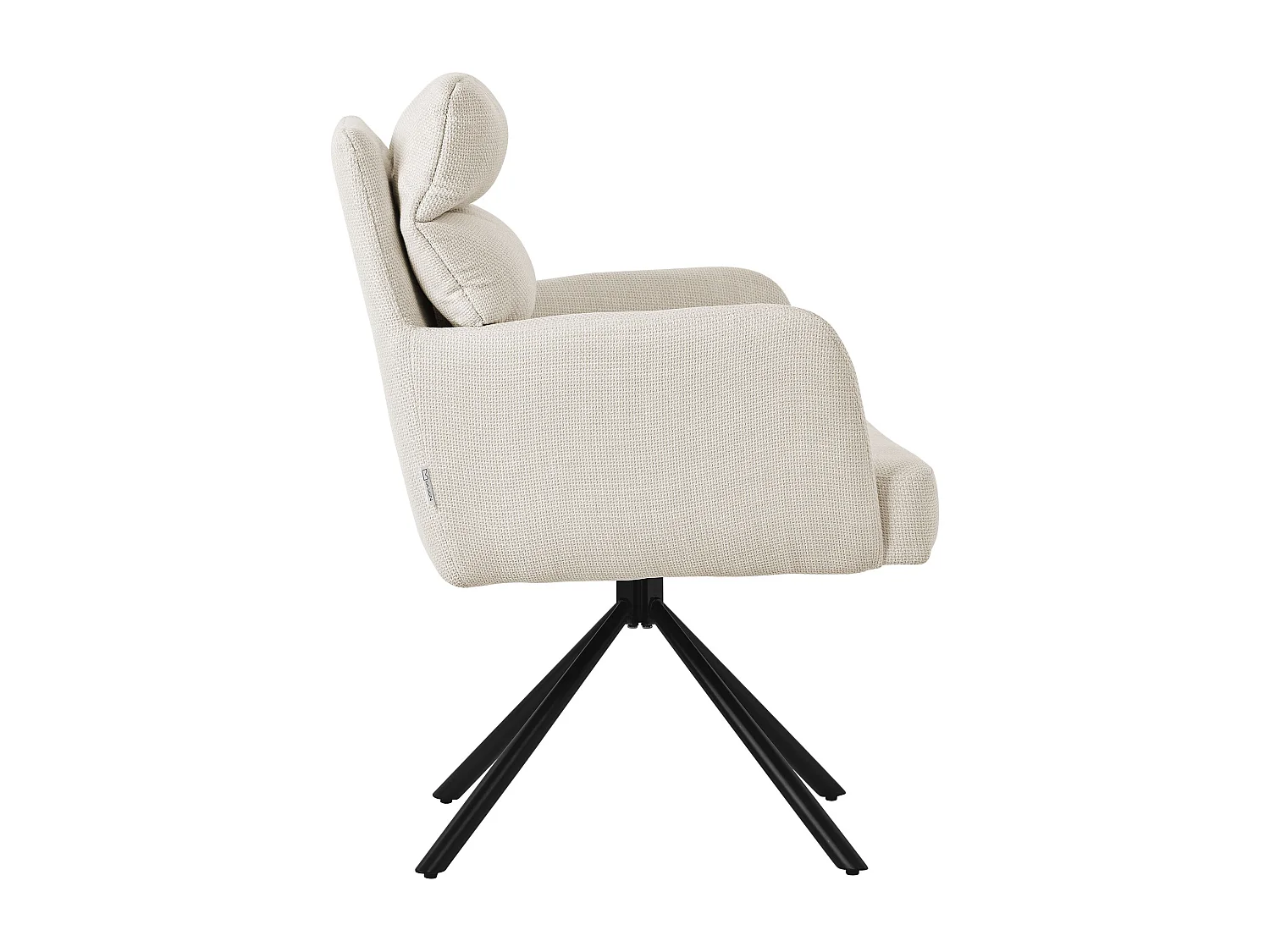 ML-Design Sillas de comedor giratorias juego de 6, Beige, Sillas de salón con reposabrazos y respaldo