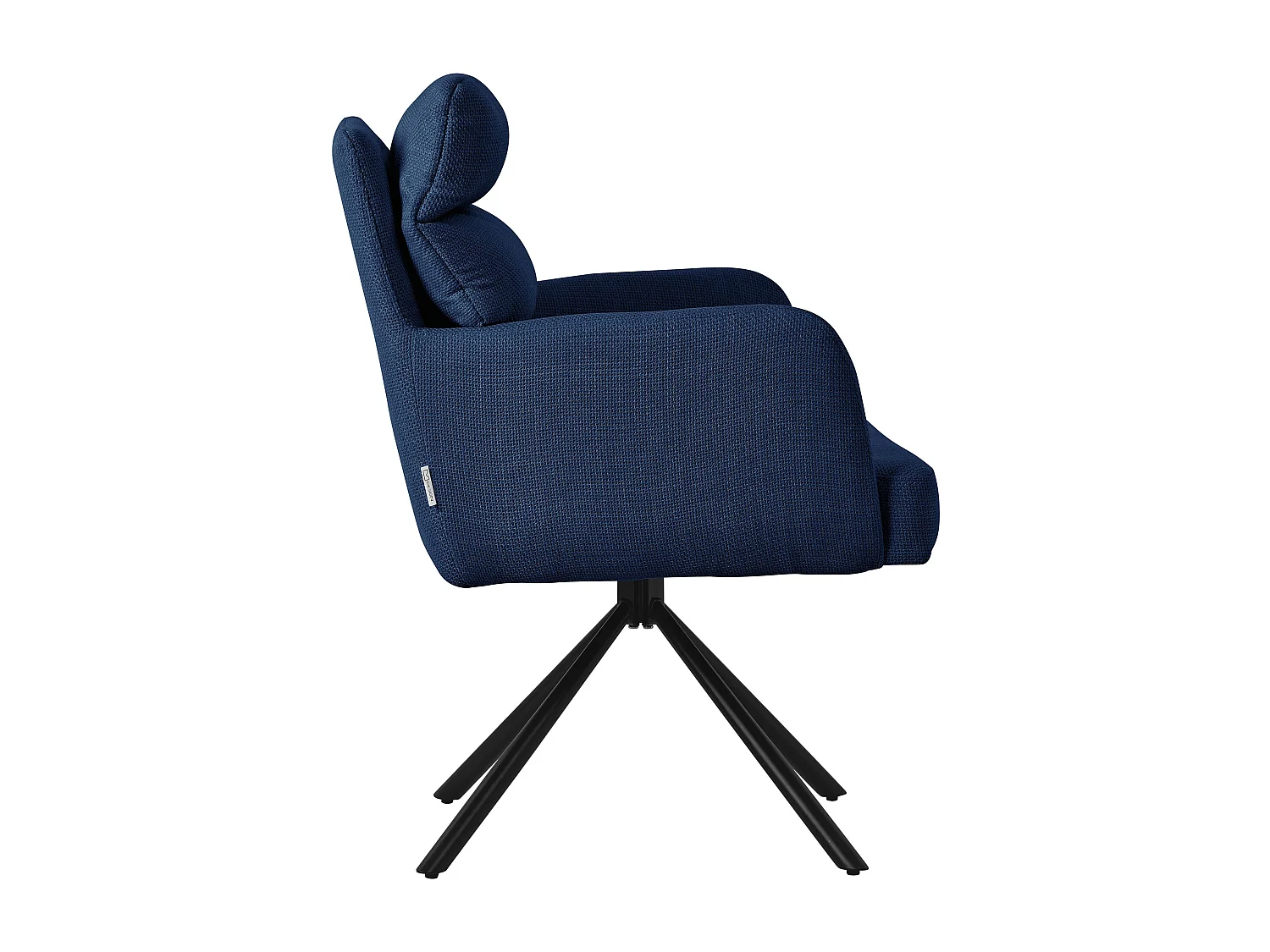 ML-Design Sillas de comedor giratorias 4er Set Azul oscuro, Sillas de salón con reposabrazos y respaldo