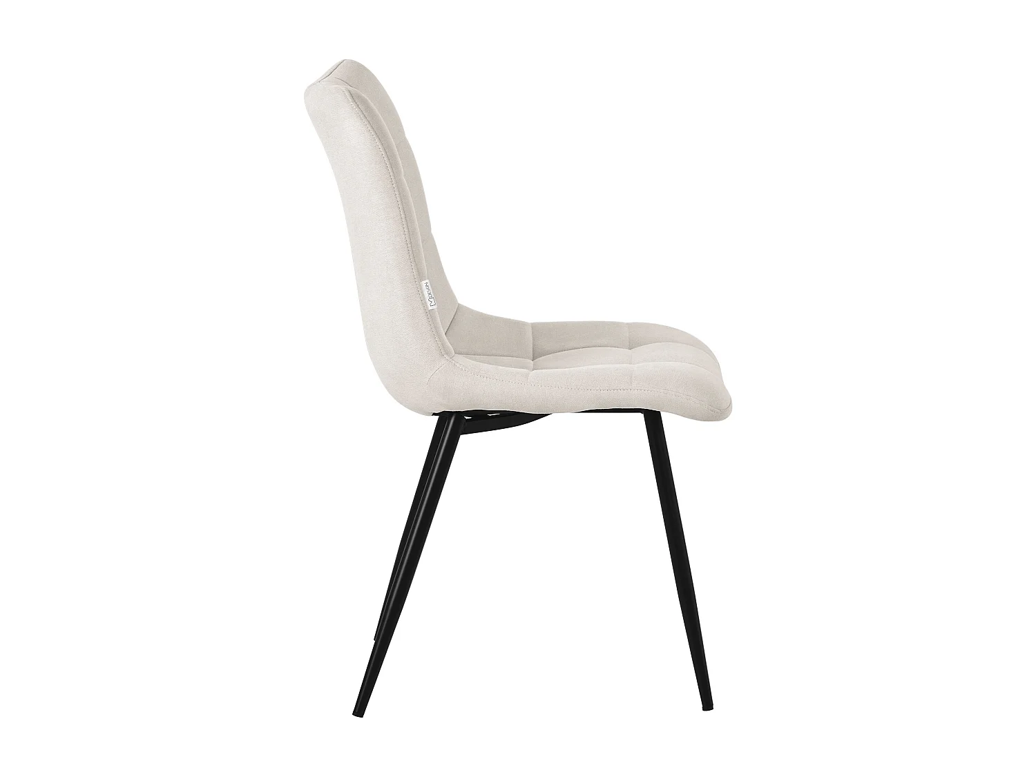 ML-Design Sillas de comedor (set de 2) Beige, Sillas de salón con tapicería de tela y patas de metal negro