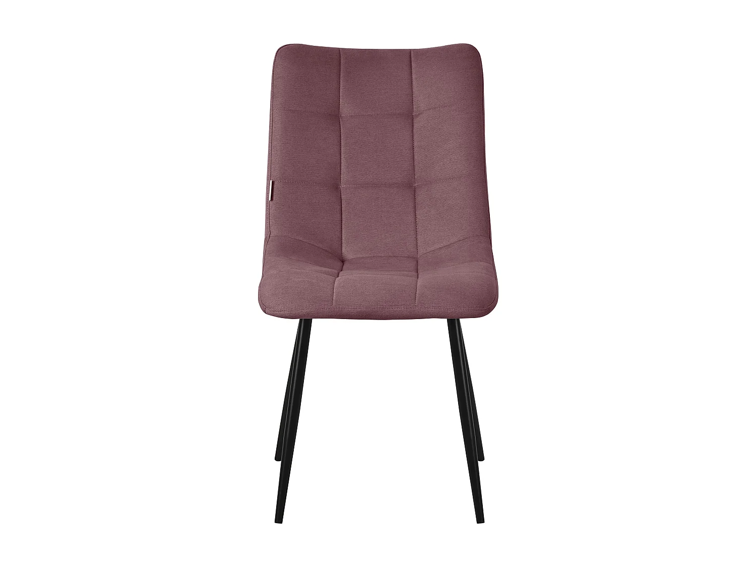 ML-Design Sedia da pranzo set di 2 pezzi Old Rose, Sedia da salotto con rivestimento in tessuto e gambe in metallo nero