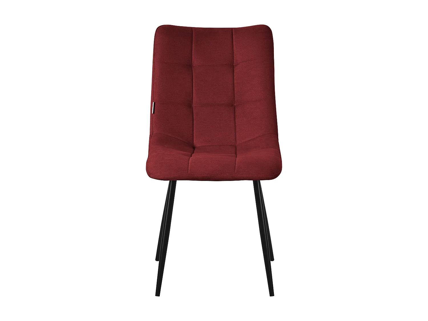 ML-Design Chaise de salle à manger set de 2 pièces rouge, Chaise de salon avec revêtement en tissu et pieds métalliques noirs
