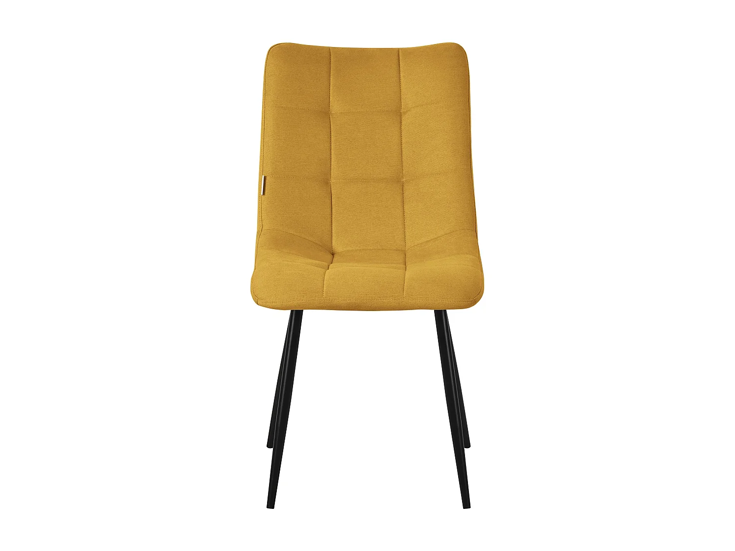 ML-Design sedia da pranzo set di 6 pezzi giallo senape, Sedia da salotto con rivestimento in tessuto e gambe in metallo nero