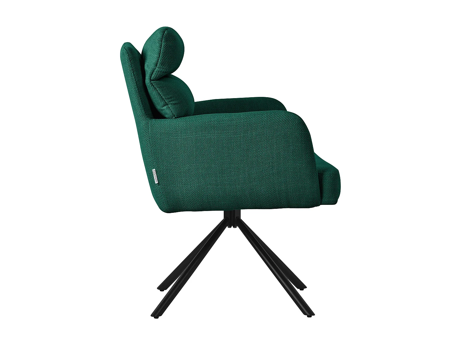 ML-Design Chaises de salle à manger pivotantes, set de 6, vert foncé, chaises de salon avec accoudoirs et dossier