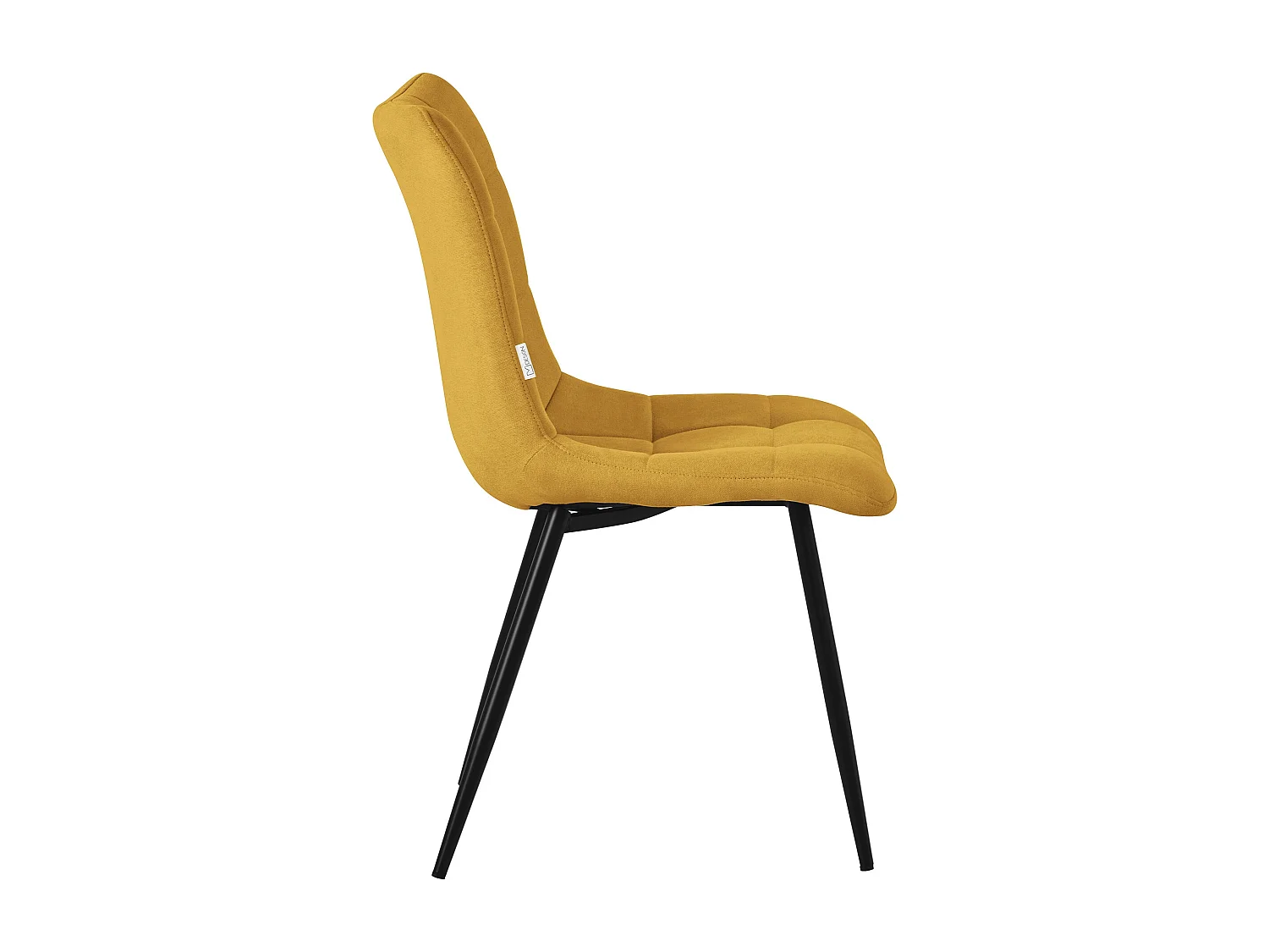 ML-Design Silla de comedor amarillo mostaza (juego de 2), Silla de salón con tapicería de tela