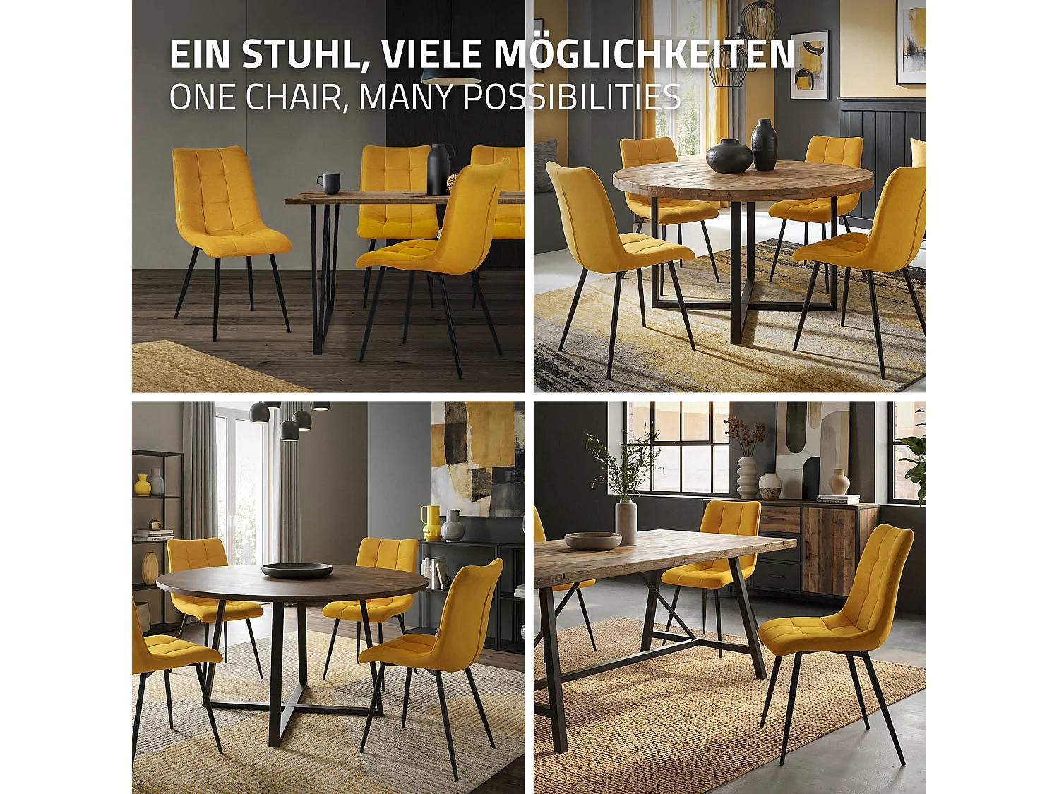 Lot de 6 chaises de salle à manger marron clair assise et dossier rembourrés en éponge tissu polyester ergonomique pieds noir en acier design élégant