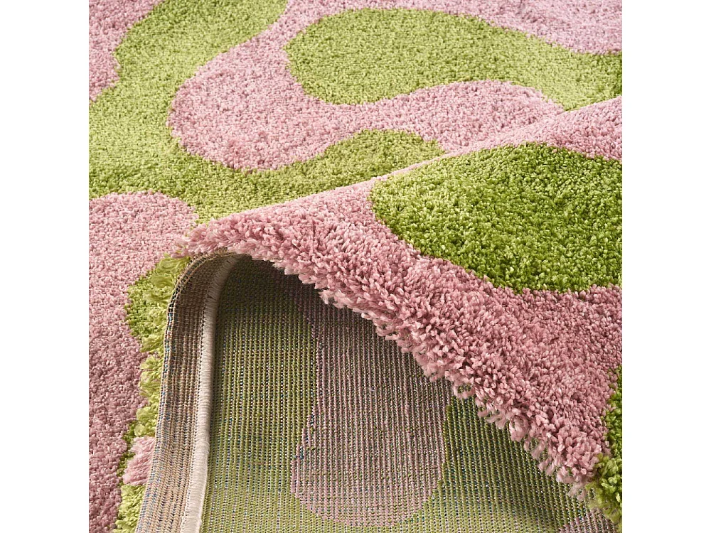 Tapis intérieur à poils longs Swing 384 vert 120 x 160 cm