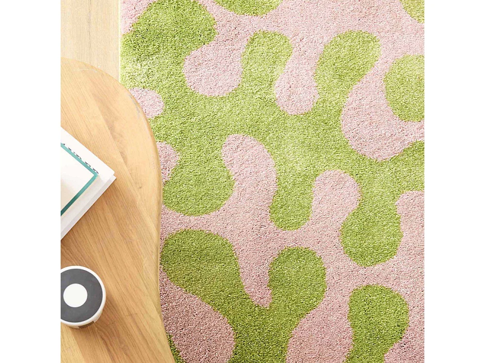 Tapis intérieur à poils longs Swing 384 vert 120 x 160 cm
