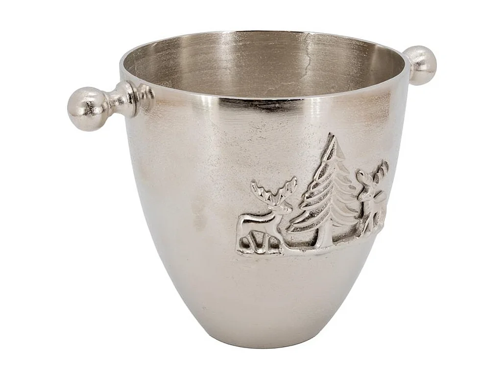 Seau à champagne en aluminium bois de cerf
