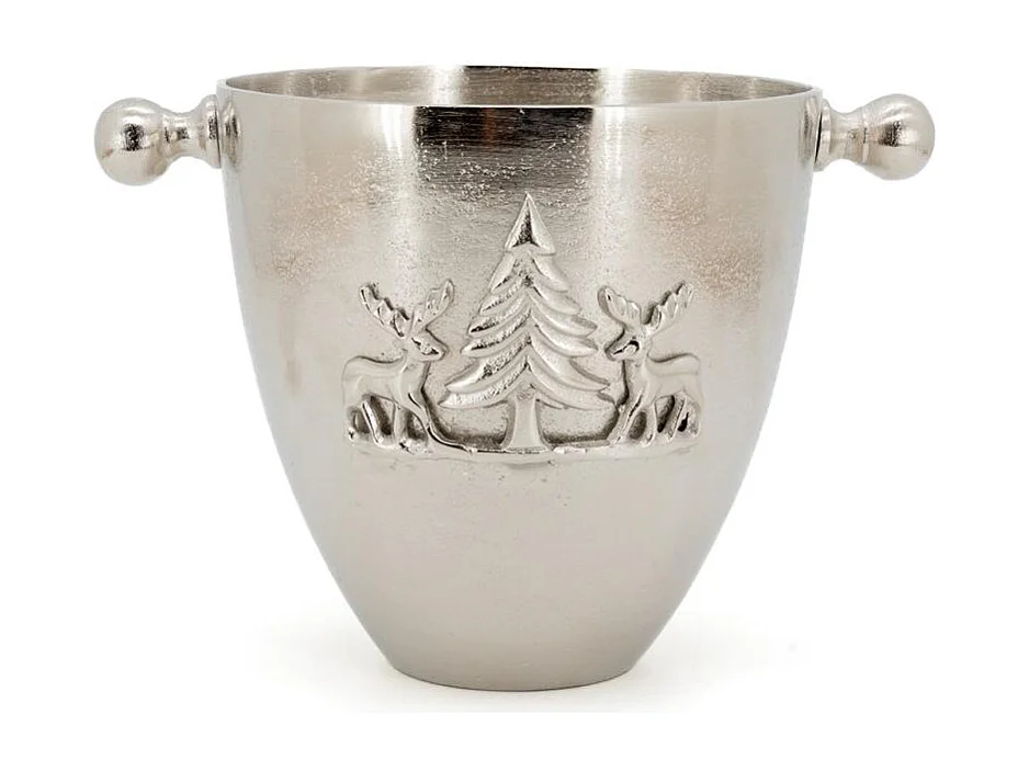 Seau à champagne en aluminium bois de cerf