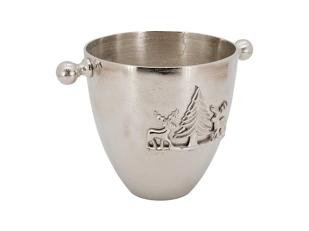 Seau à champagne en aluminium bois de cerf