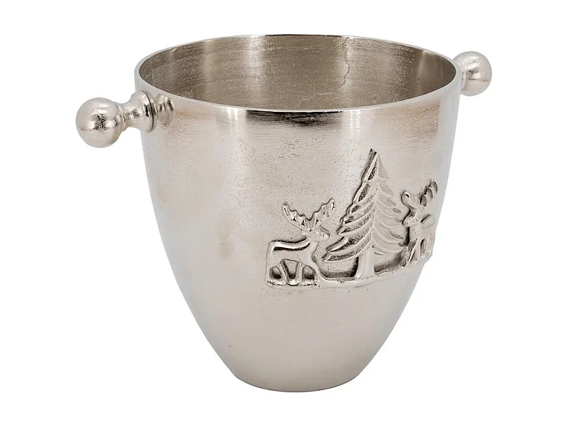 Seau à champagne en aluminium bois de cerf