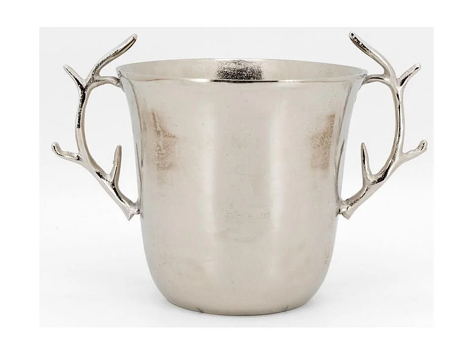 Seau à champagne en aluminium bois de cerf
