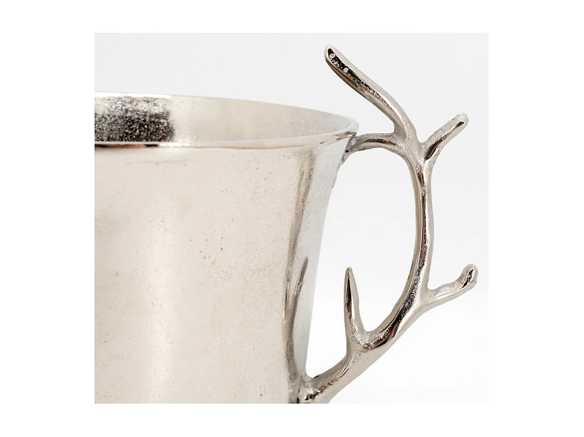 Seau à champagne en aluminium bois de cerf