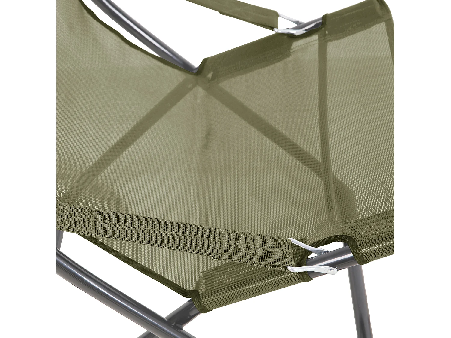 SVITA TOMRA chaise longue avec tabouret chaise de plage pliante chaise de camping oreiller vert