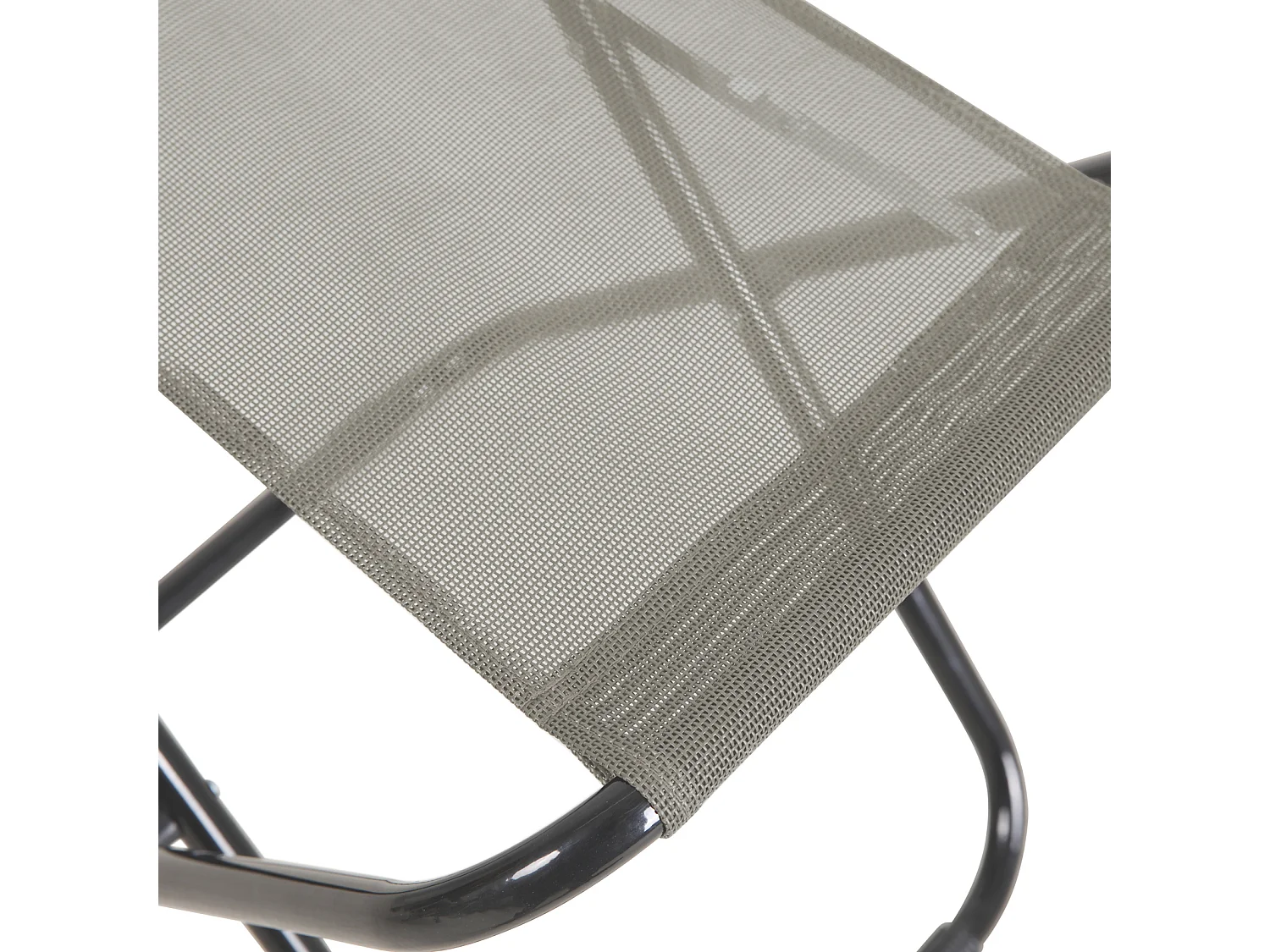 SVITA TOMRA chaise longue avec tabouret chaise de plage pliante chaise de camping chaise de piscine oreiller gris clair