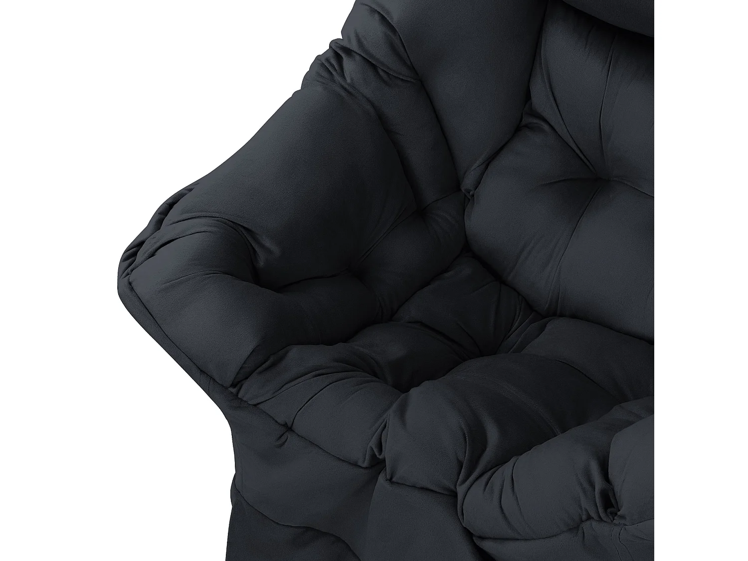 ML-Design Fauteuil relax noir, Fauteuil de salon avec accoudoirs &amp; poche latérale