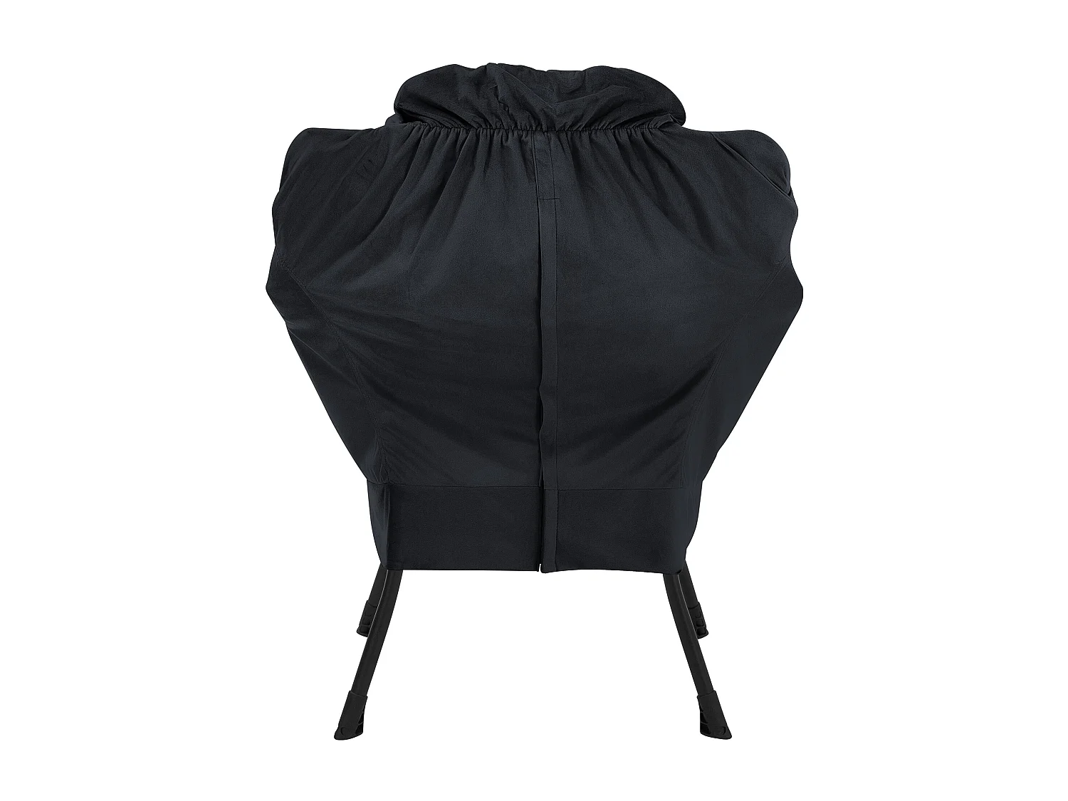 ML-Design Reclinable negro, Sillón con reposabrazos y bolsillo lateral