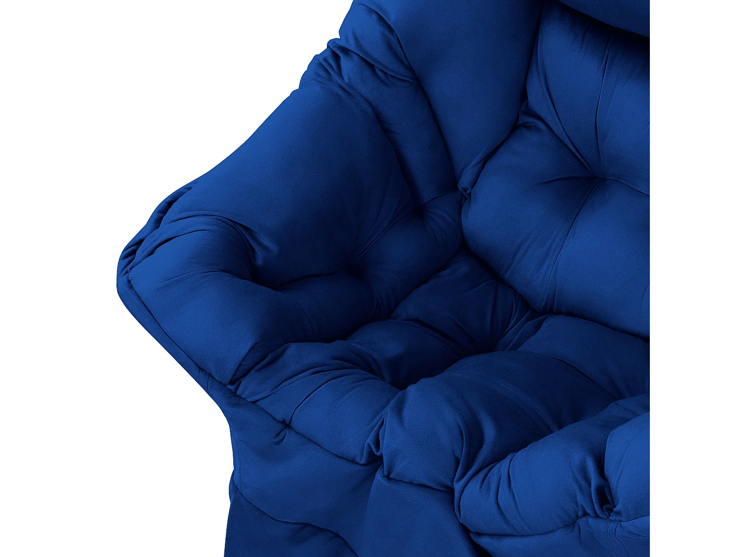 ML-Design Sillón reclinable azul oscuro, Sillón con reposabrazos y bolsillo lateral