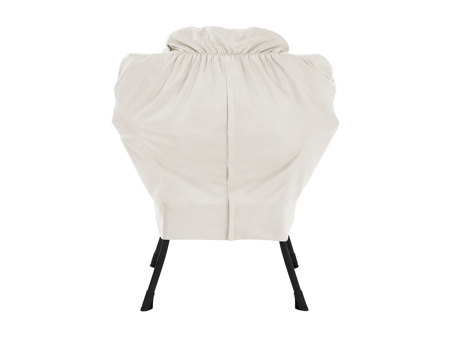 ML-Design Sillón relax crema, Sillón lounge con reposabrazos y bolsillo lateral, Sillón TV con cojín