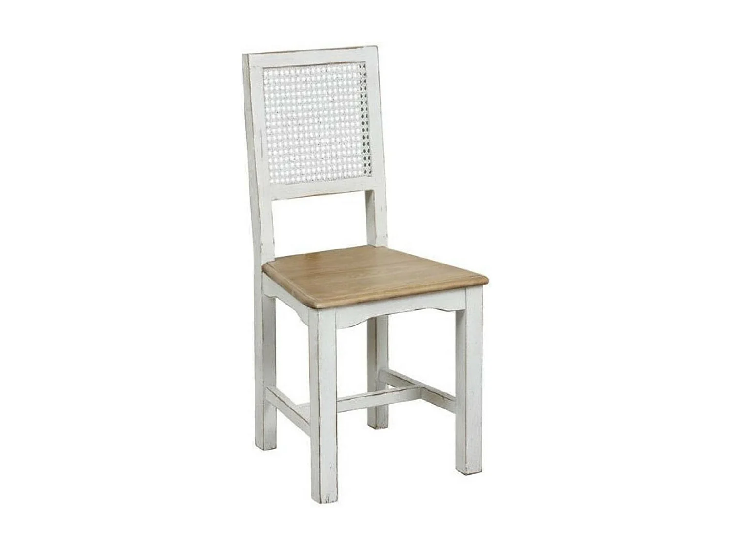 Lot de 2 chaises canné Bois Blanc - Esquisse Interior's