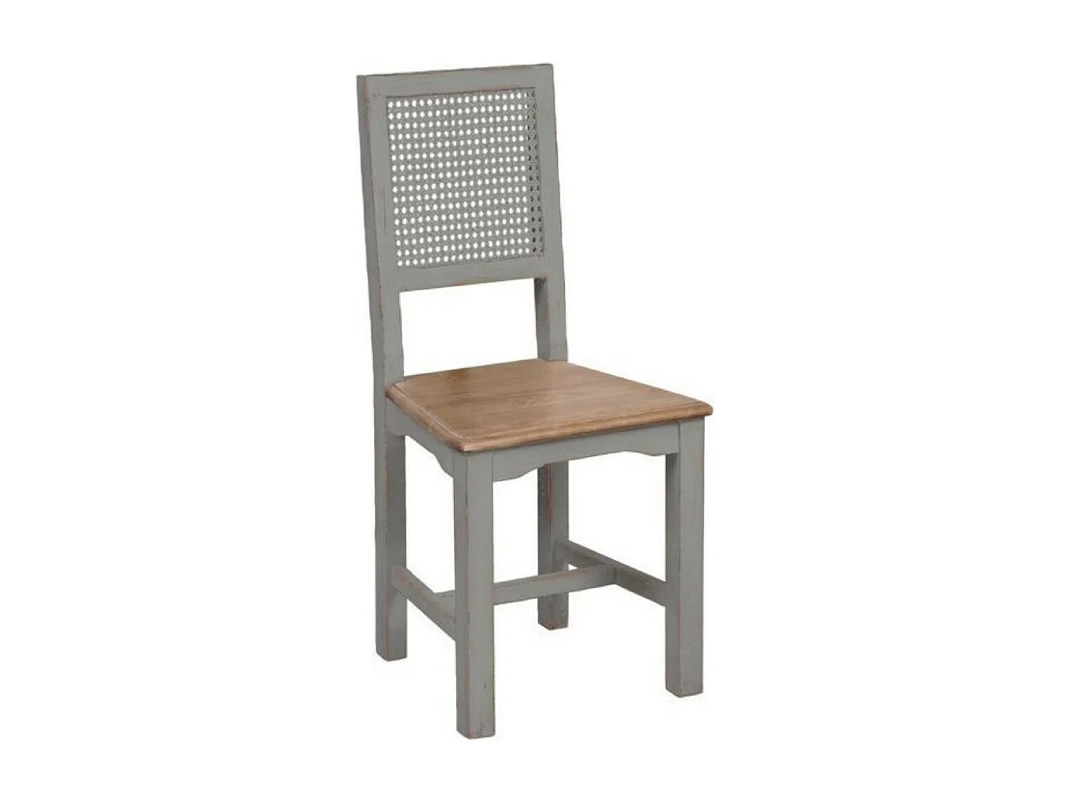 Lot de 2 chaises canné Bois Gris - Esquisse Interior's