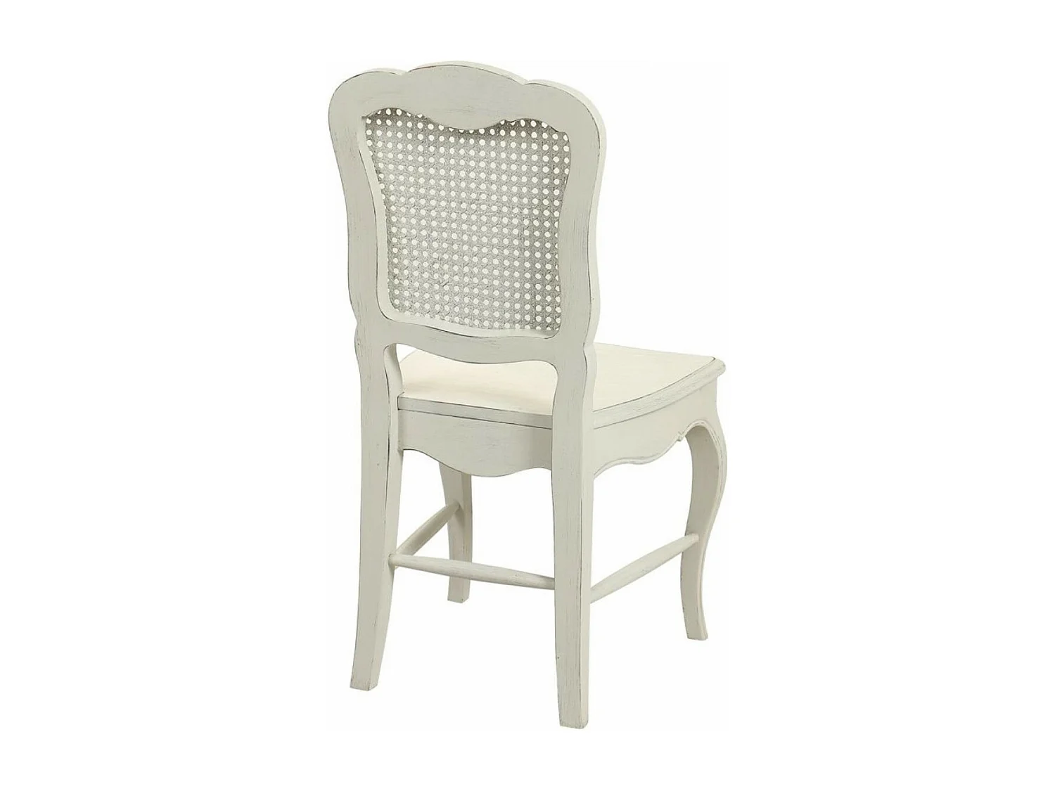 Lot de 2 chaises canné Bois Blanc - Château Interior's