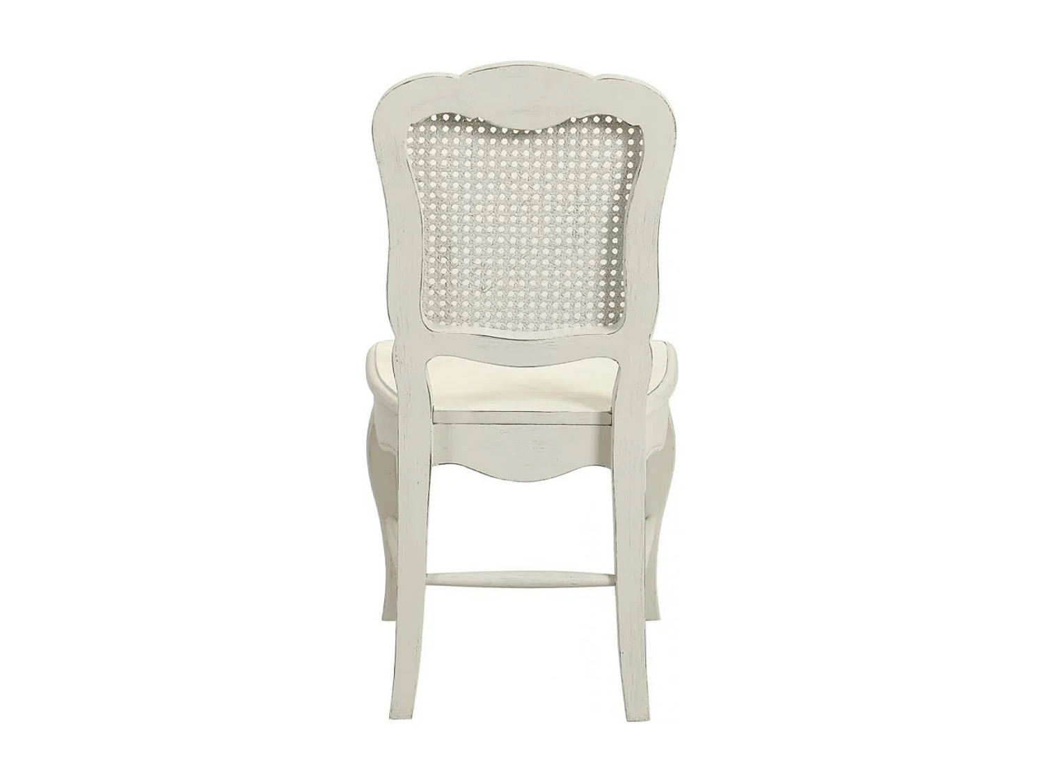 Lot de 2 chaises canné Bois Blanc - Château Interior's