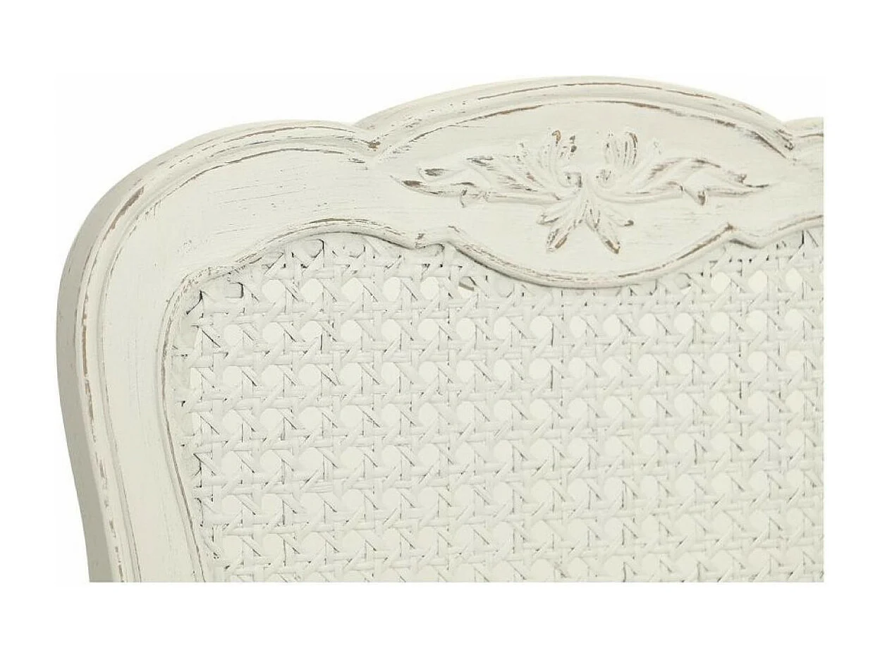 Lot de 2 chaises canné Bois Blanc - Château Interior's