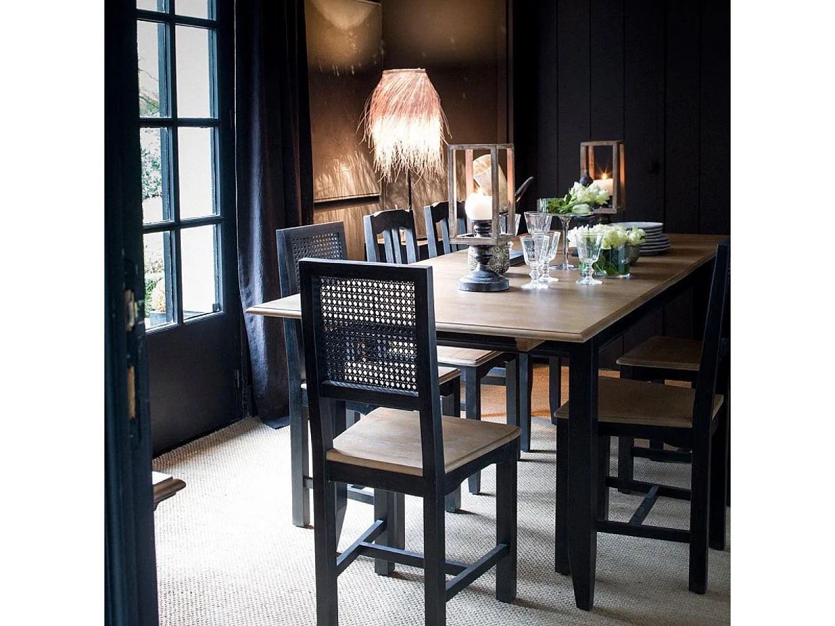 Lot de 2 chaises Bois Noir - Esquisse Interior's