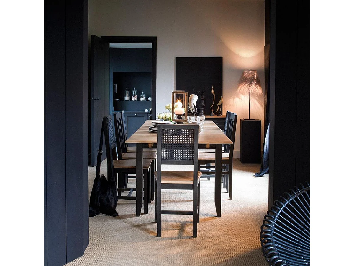 Lot de 2 chaises Bois Noir - Esquisse Interior's