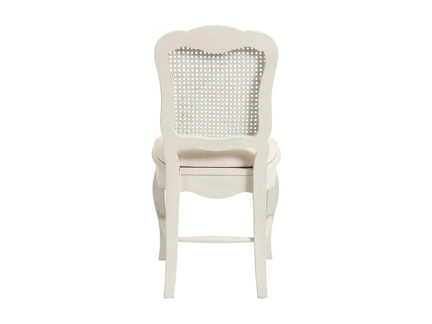 Lot de 2 chaises canné Bois Blanc - Château Interior's