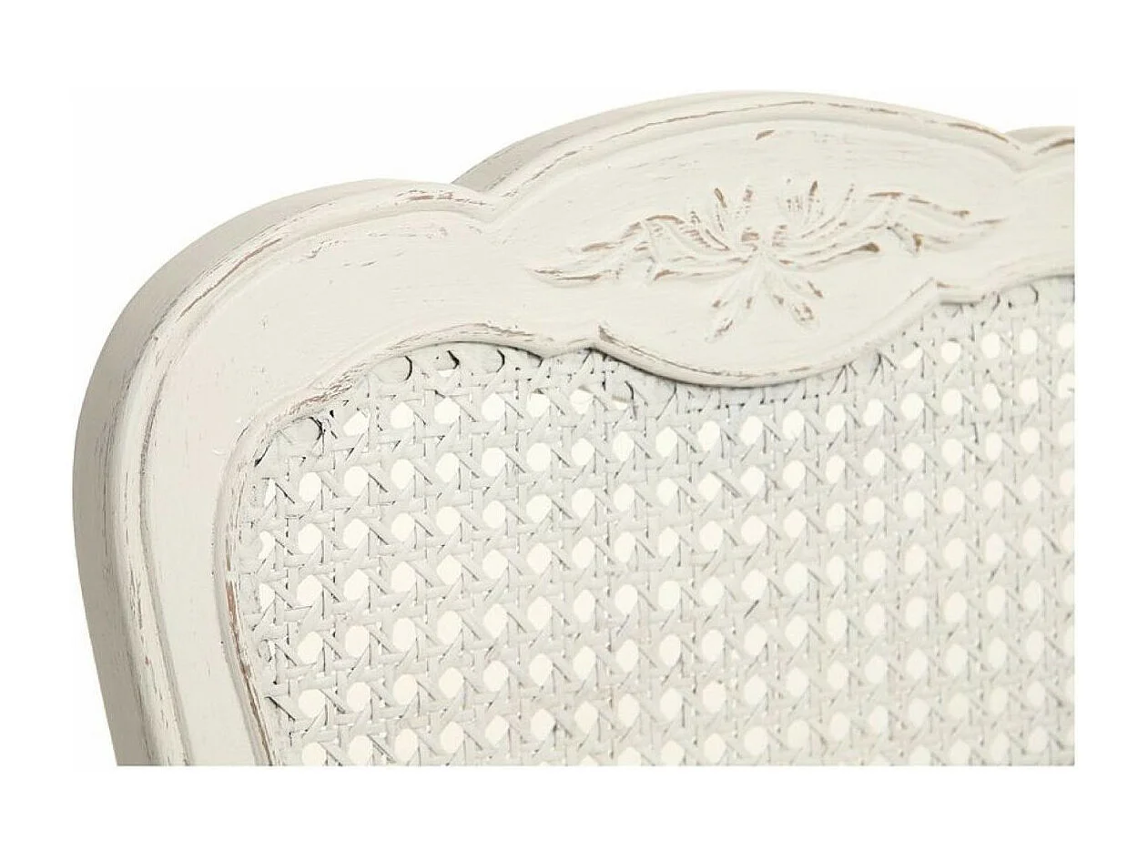 Lot de 2 chaises canné Bois Blanc - Château Interior's