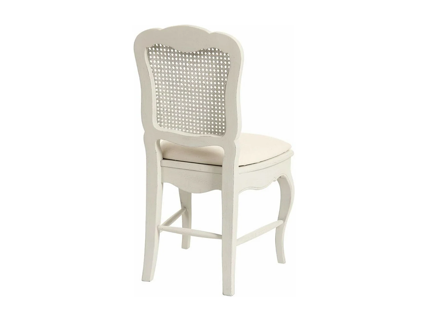 Lot de 2 chaises canné Bois Blanc - Château Interior's
